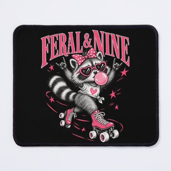 Item preview, Feral And 9 Rocker Raccoon Birthday Roller Skates designed and sold by Felinefinesse.