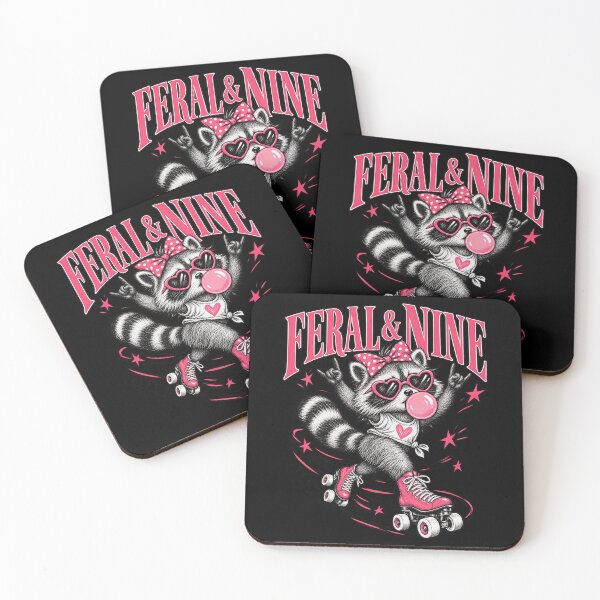 Artikelvorschau, Feral And 9 Rocker Raccoon Birthday Roller Skates entworfen und verkauft von Felinefinesse.