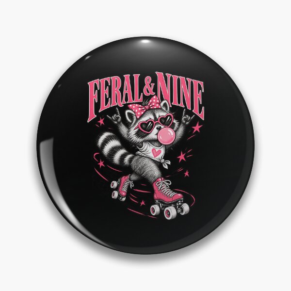 Item preview, Feral And 9 Rocker Raccoon Birthday Roller Skates designed and sold by Felinefinesse.