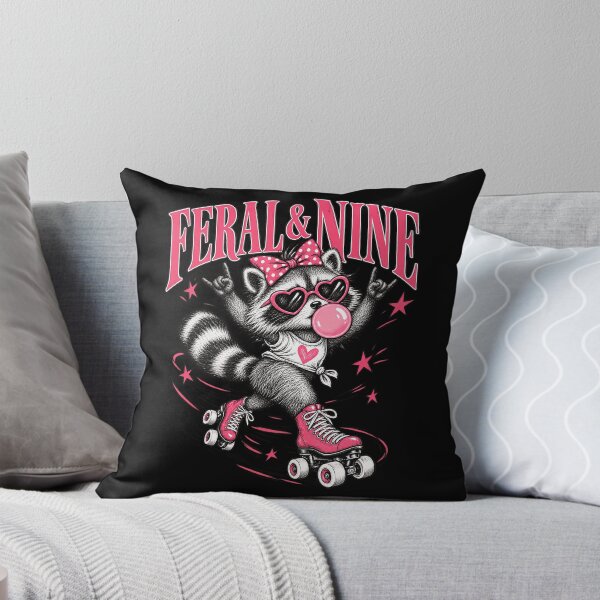 Item preview, Feral And 9 Rocker Raccoon Birthday Roller Skates designed and sold by Felinefinesse.
