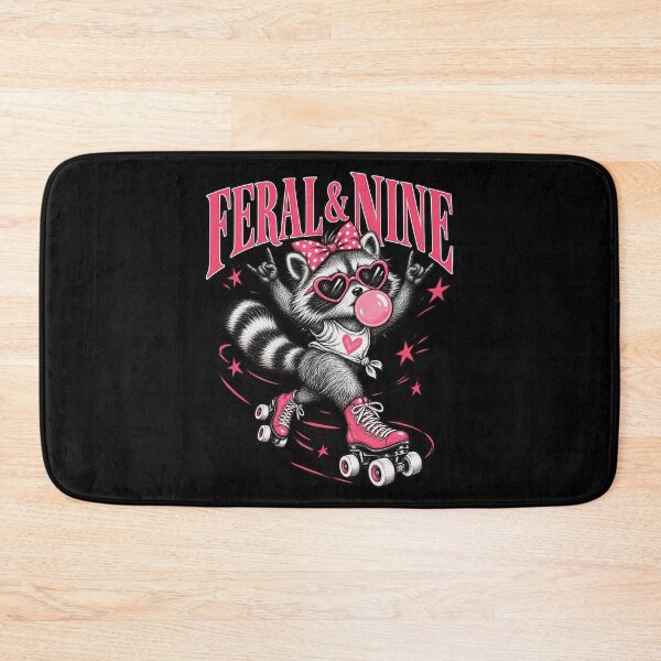 Item preview, Feral And 9 Rocker Raccoon Birthday Roller Skates designed and sold by Felinefinesse.