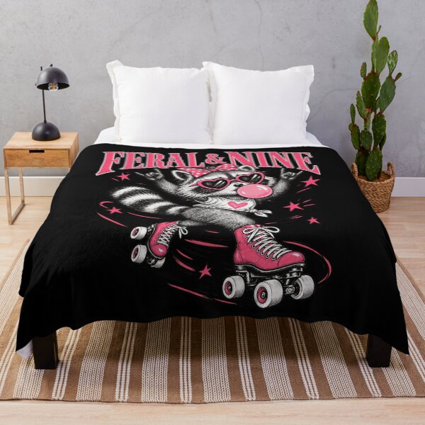 Item preview, Feral And 9 Rocker Raccoon Birthday Roller Skates designed and sold by Felinefinesse.