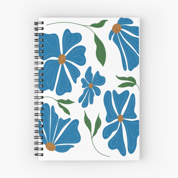 Item preview, Blue Retro Wavy Flowers designed and sold by EJs .