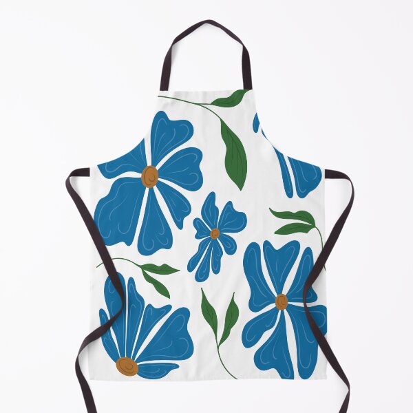 Item preview, Blue Retro Wavy Flowers designed and sold by EJs .