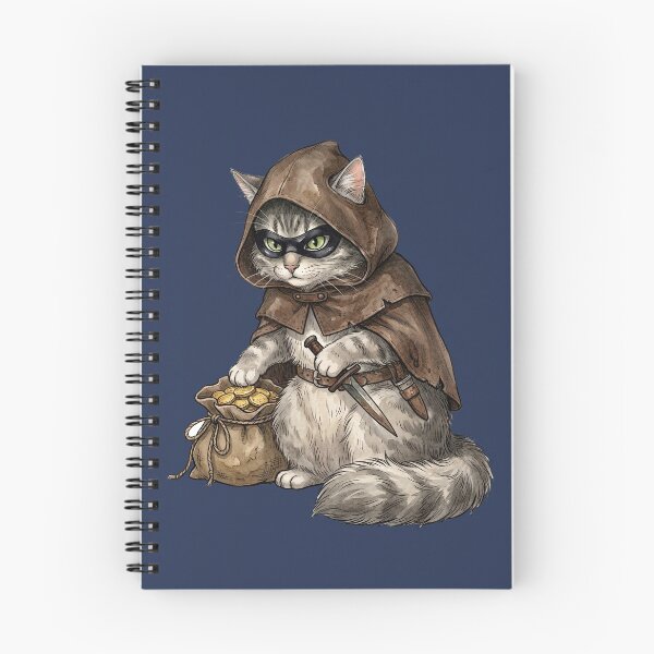 Item preview, Cute Fluffy Rogue Cat - Funny Fantasy RPG Gamer Gift T-Shirt designed and sold by StreetNovaInk.