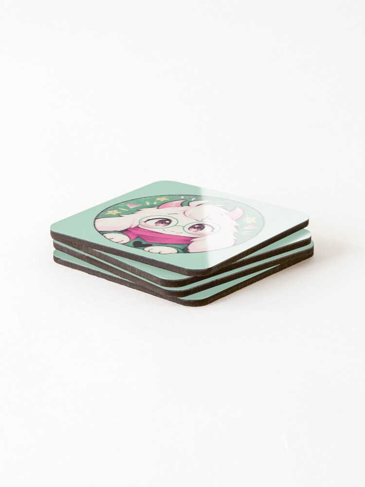 Thumbnail 4 of 5, Coasters (Set of 4), Cute Ralsei designed and sold by DeviantMerch.