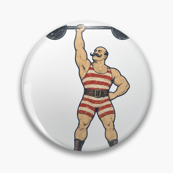 Item preview, Old-Time Strongman Pressing a Globe Barbell designed and sold by eignvalue.
