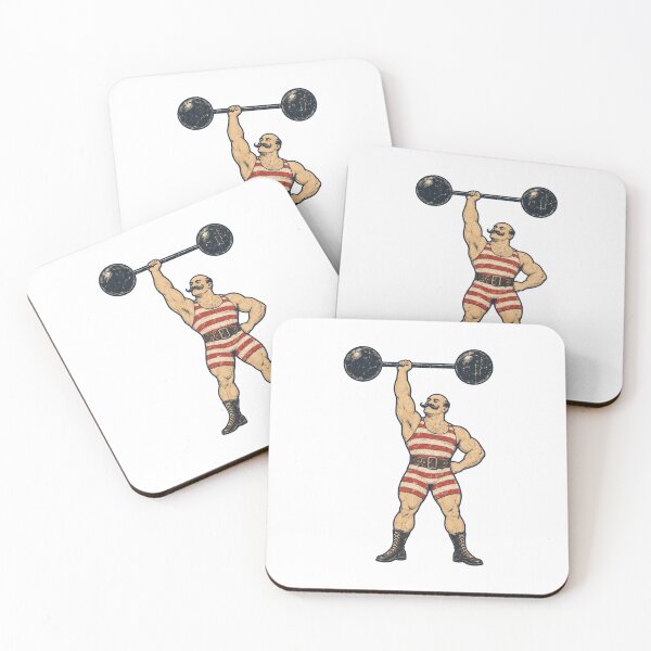 Item preview, Old-Time Strongman Pressing a Globe Barbell designed and sold by eignvalue.