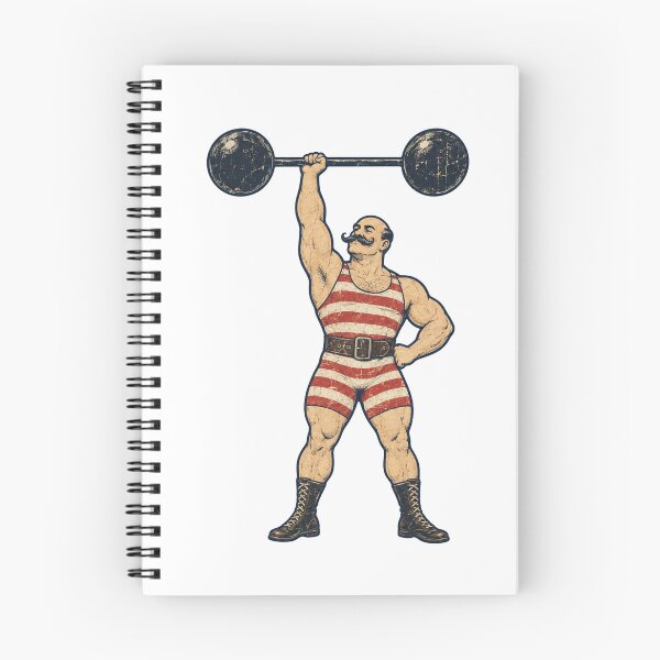 Item preview, Old-Time Strongman Pressing a Globe Barbell designed and sold by eignvalue.