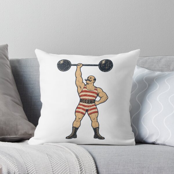 Item preview, Old-Time Strongman Pressing a Globe Barbell designed and sold by eignvalue.