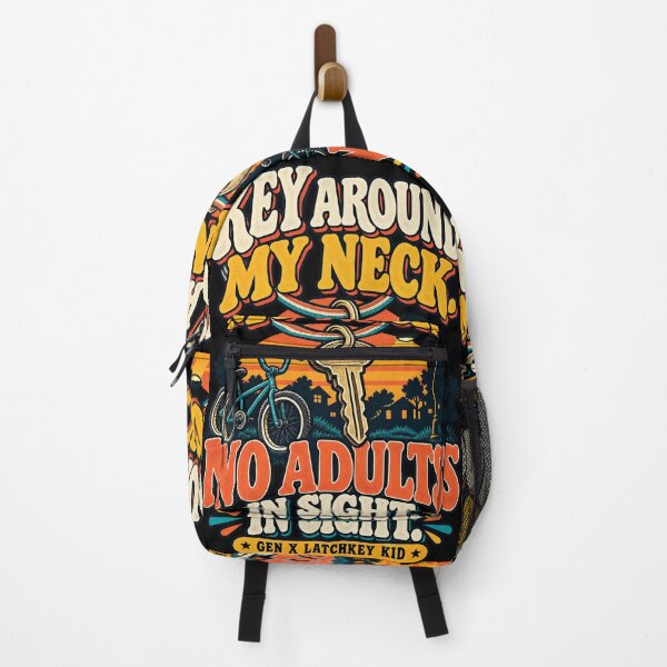 Artikelvorschau, Key Around My Neck No Adults In Sight - Gen X Latchkey Kid Humor entworfen und verkauft von MOTIFOLK.