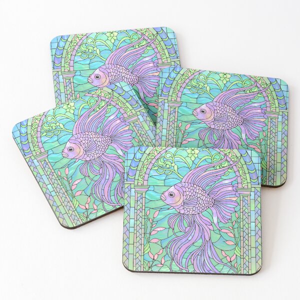 Item preview, Stained Glass with Fish designed and sold by LaRoach Digital Arts.