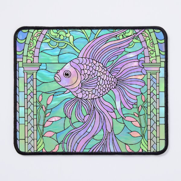 Item preview, Stained Glass with Fish designed and sold by LaRoach Digital Arts.