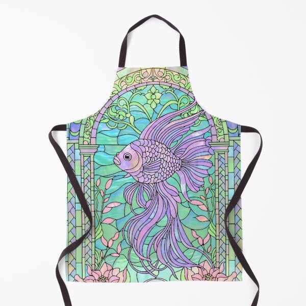 Item preview, Stained Glass with Fish designed and sold by LaRoach Digital Arts.