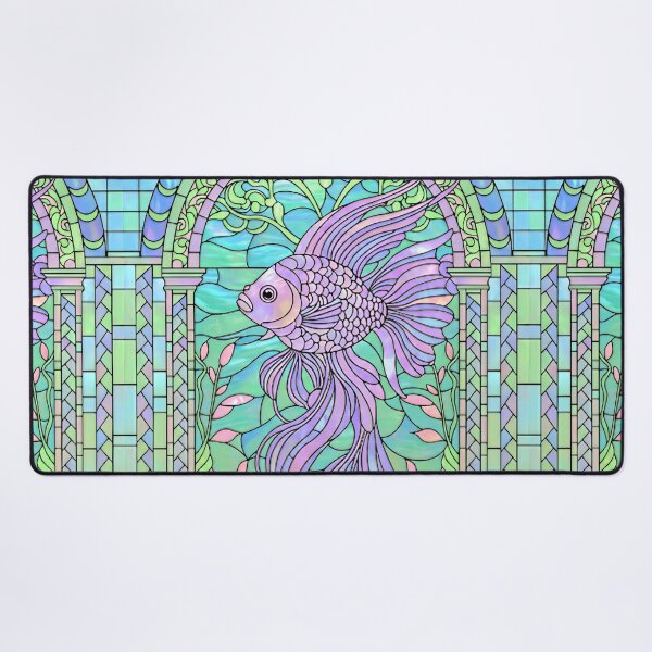Item preview, Stained Glass with Fish designed and sold by LaRoach Digital Arts.