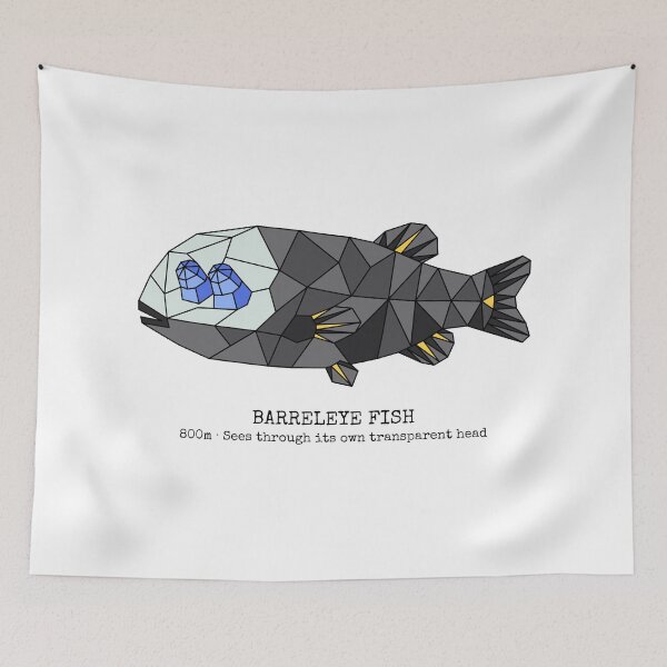 Item preview, Geometric Barreleye Fish designed and sold by AnimalsKnowAll.