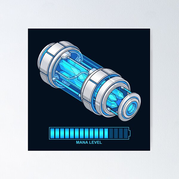 Item preview, Sci Fi Mana Level Energy Capsule Futuristic Core Graphic designed and sold by KiwiRider.