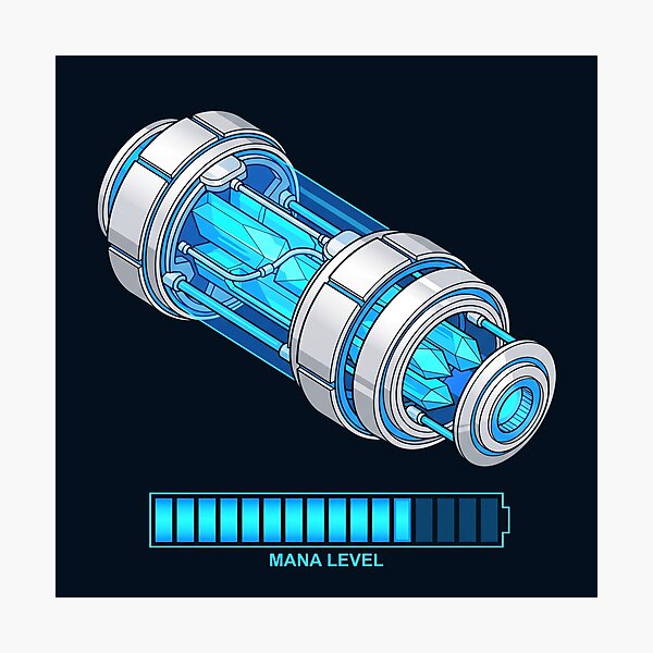 Item preview, Sci Fi Mana Level Energy Capsule Futuristic Core Graphic designed and sold by KiwiRider.