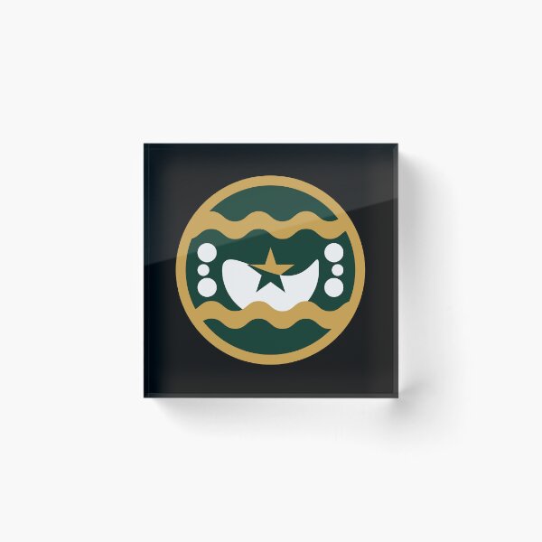 Item preview, Green and Gold Crescent Moon Star Emblem designed and sold by AhmedZouita.