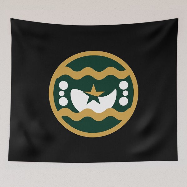 Item preview, Green and Gold Crescent Moon Star Emblem designed and sold by AhmedZouita.