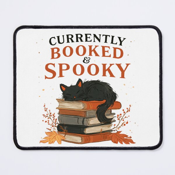 Item preview, Currently Booked & Spooky Cat – Halloween Book Lover Design designed and sold by AceEye.