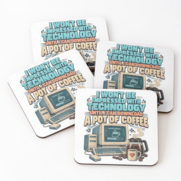 Item preview, Download A Pot Of Coffee Retro PC Workstation Tech Humor designed and sold by Felinefinesse.