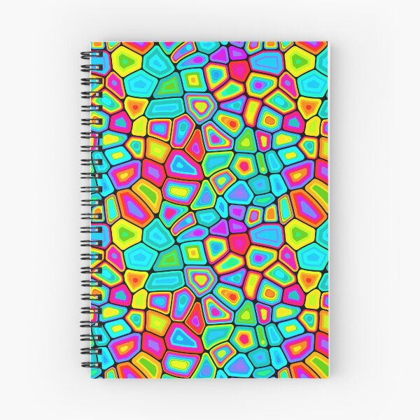 Item preview, Electric Candy Glass - Neon Mosaic Cell Pattern designed and sold by Shiri Mor Arts.