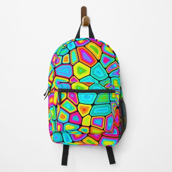 Item preview, Electric Candy Glass - Neon Mosaic Cell Pattern designed and sold by Shiri Mor Arts.