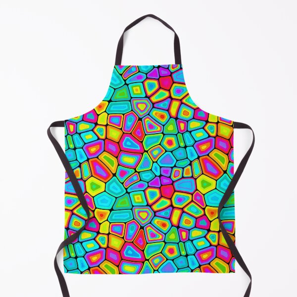 Item preview, Electric Candy Glass - Neon Mosaic Cell Pattern designed and sold by Shiri Mor Arts.