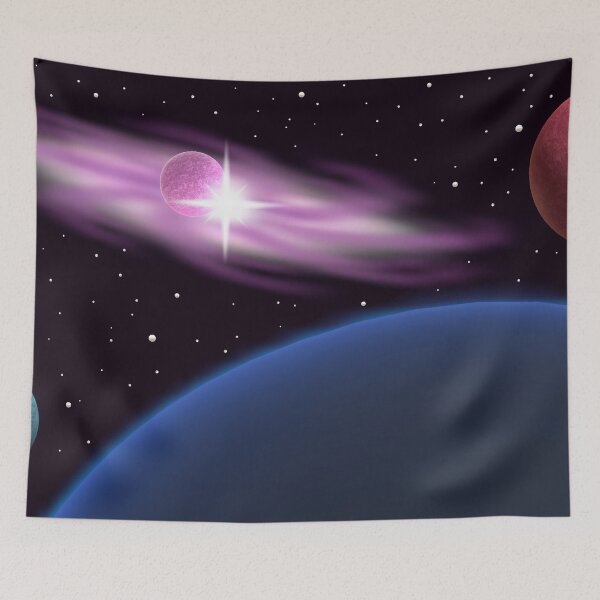 Item preview, Cosmic Symphony - Distant Worlds Sci-Fi Landscape designed and sold by ArtisticJump.