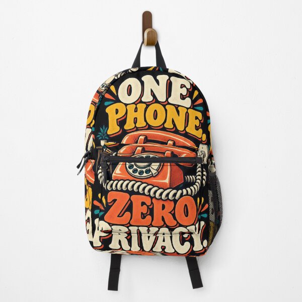Artikelvorschau, One Phone Zero Privacy - Funny Gen X Landline Nostalgia entworfen und verkauft von MOTIFOLK.