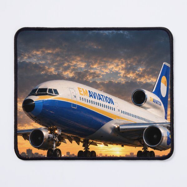 Item preview, Vintage Trijet Airliner Sunset Illustration designed and sold by EMaviation_.