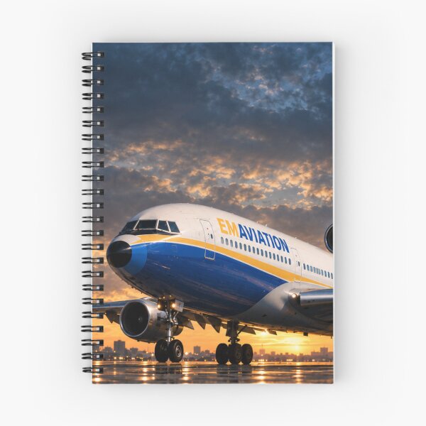 Item preview, Vintage Trijet Airliner Sunset Illustration designed and sold by EMaviation_.