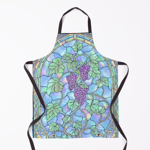 Item preview, Pearlescent Stained Glass with Grape Vines designed and sold by LaRoach Digital Arts.