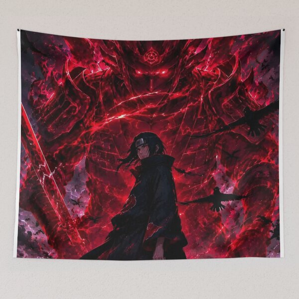 Item preview, Crimson Shadow Warrior – Dark Mystic Samurai Fantasy Art designed and sold by Dyan4.