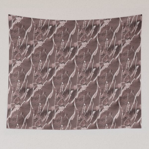 Item preview, Monochromatic Spring Abstract Flowers in Reddish Brown designed and sold by Artistestella.