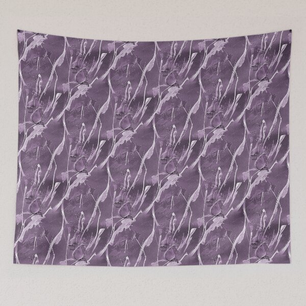 Item preview, Monochromatic Spring Abstract Flowers in Purple designed and sold by Artistestella.