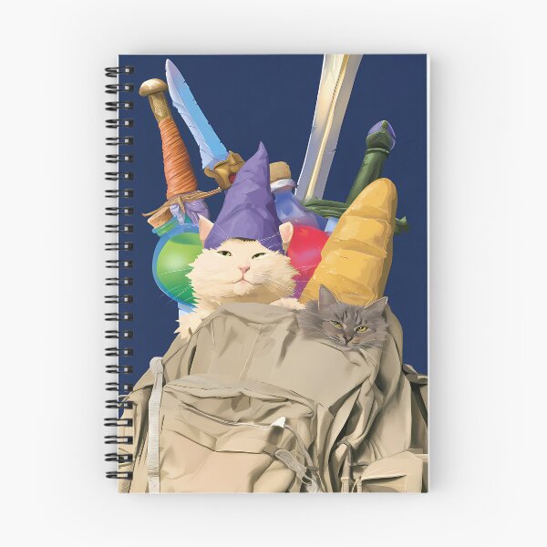 Item preview, RPG Adventurer Cats in Backpack Fantasy Art designed and sold by Lunat1kk.