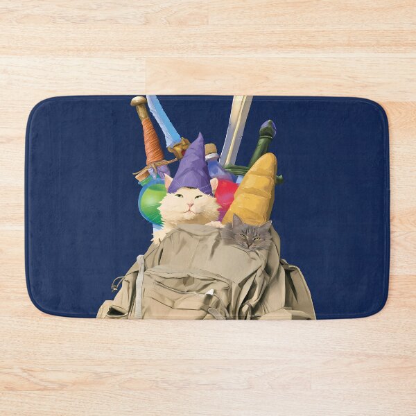 Item preview, RPG Adventurer Cats in Backpack Fantasy Art designed and sold by Lunat1kk.