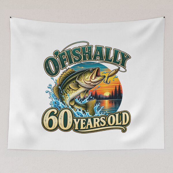 Item preview, O’Fishally 60 Years Old Funny 60th Birthday Fishing Fisherman Humor designed and sold by 76Valeria.