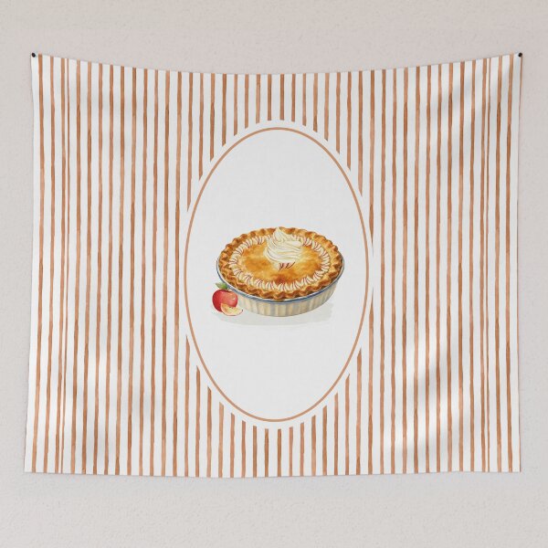 Item preview, Homemade apple pie autumn stripe designed and sold by Zestypickles.