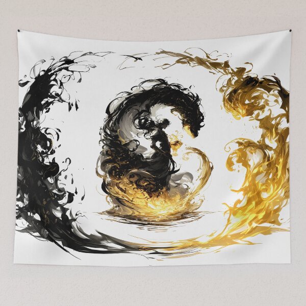 Item preview, Dark Shadow Elemental Flame Swirl Art designed and sold by Lunat1kk.