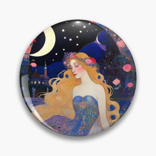 Aperçu de l'œuvre La dame au paon à l'étang Lili créée et vendue par TheDarkWardrobe.