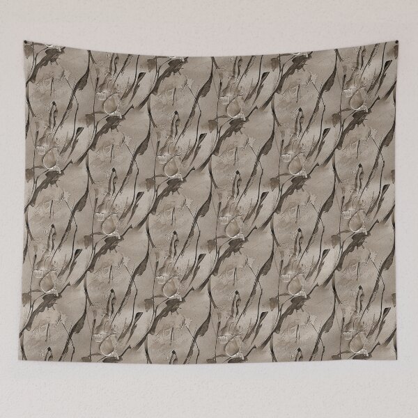 Item preview, Spring Abstract Flowers in Monochromatic Brown designed and sold by Artistestella.