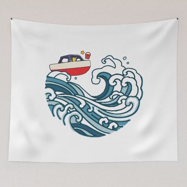 Item preview, Boat On Big Wave designed and sold by Nelson-Elroy.