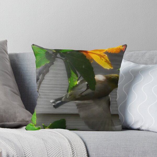 Item preview, Warbling white eye on Hibiscus  designed and sold by Michael4877.