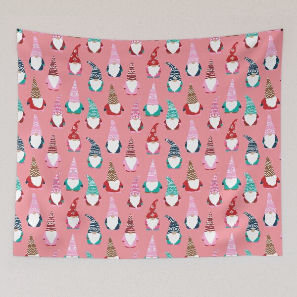Item preview, Cute Winter Tomten Gnomes in Candy Pink designed and sold by YesterdayColl.