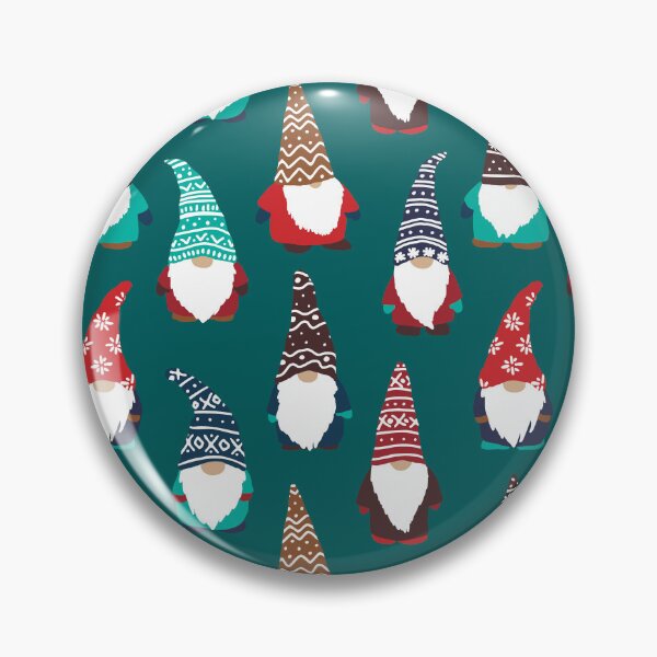 Item preview, Cute Winter Tomten Gnomes in Pine Green designed and sold by YesterdayColl.