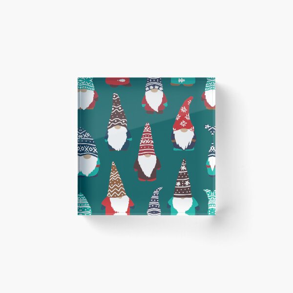 Item preview, Cute Winter Tomten Gnomes in Pine Green designed and sold by YesterdayColl.