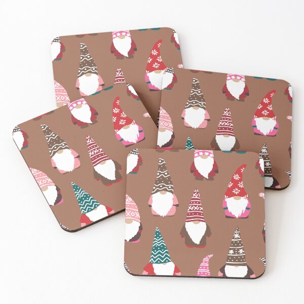 Item preview, Cute Winter Tomten Gnomes in Gingerbread Brown designed and sold by YesterdayColl.